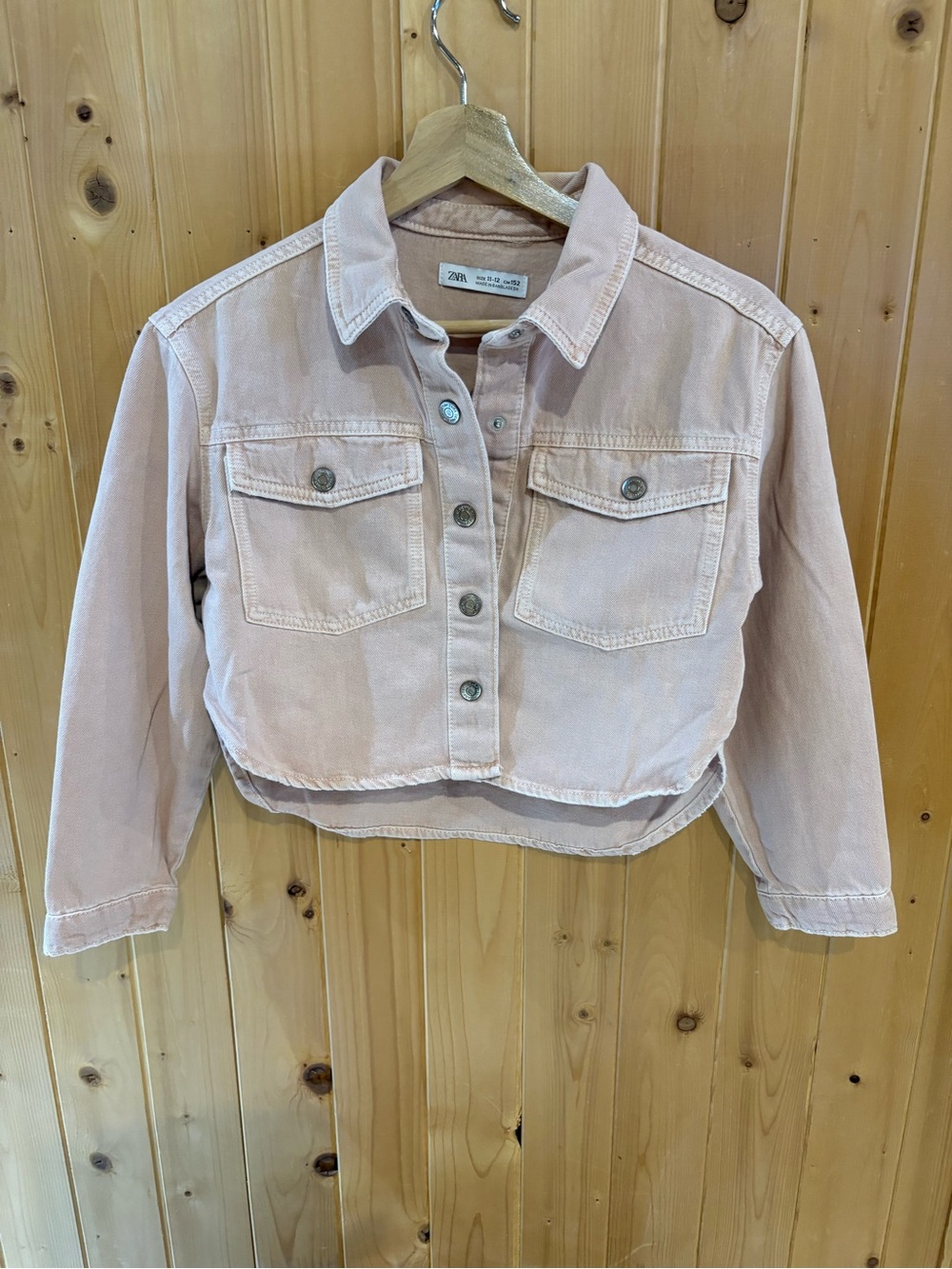 Zara Blush Pink Cropped Jacket